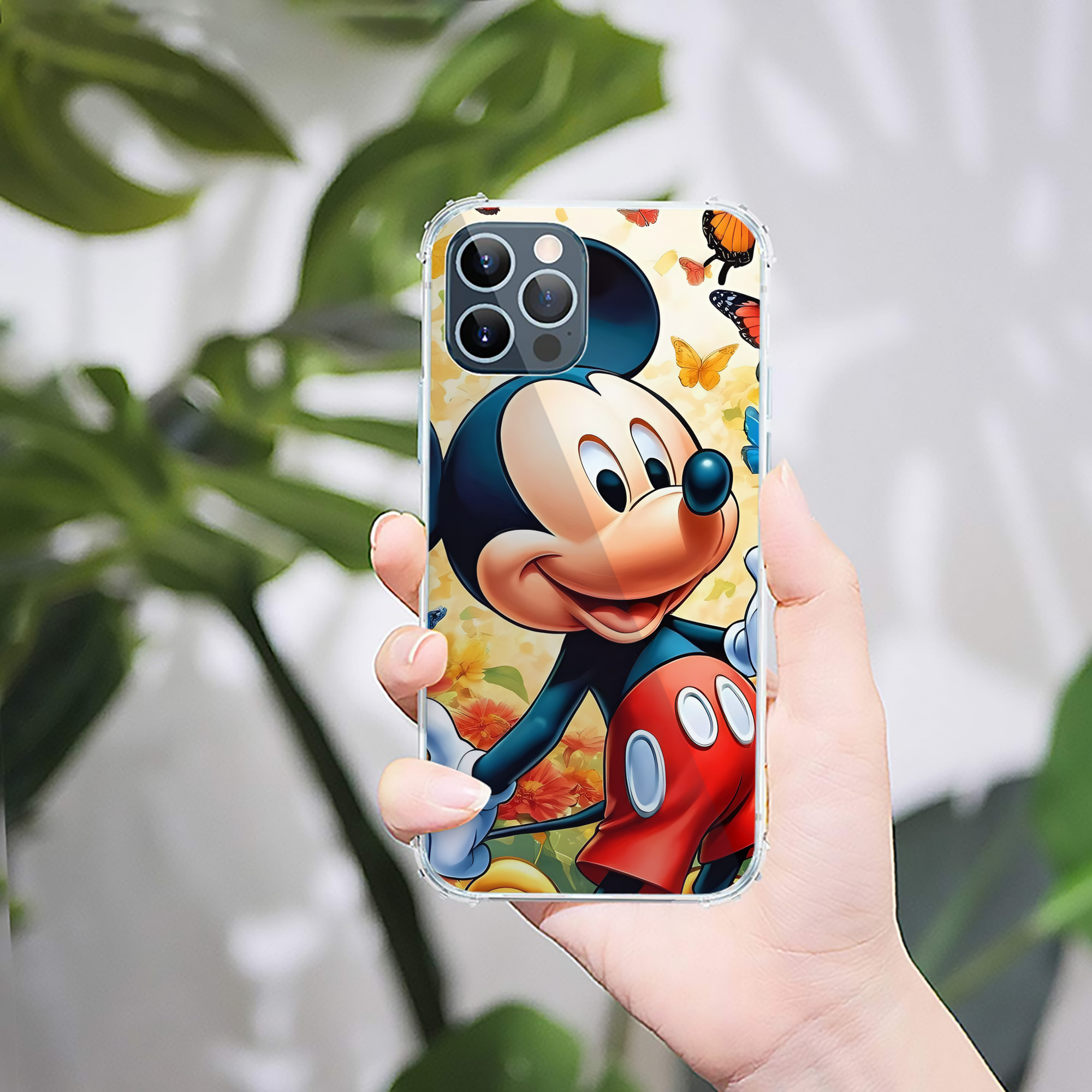 ミッキーマウス Mickey Mouse 【iPhone 12シリーズ対応】透明スマホケース（クリアソフトケース）